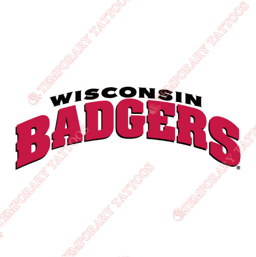 Wisconsin Badgers Customize Temporary Tattoos Stickers NO.7021